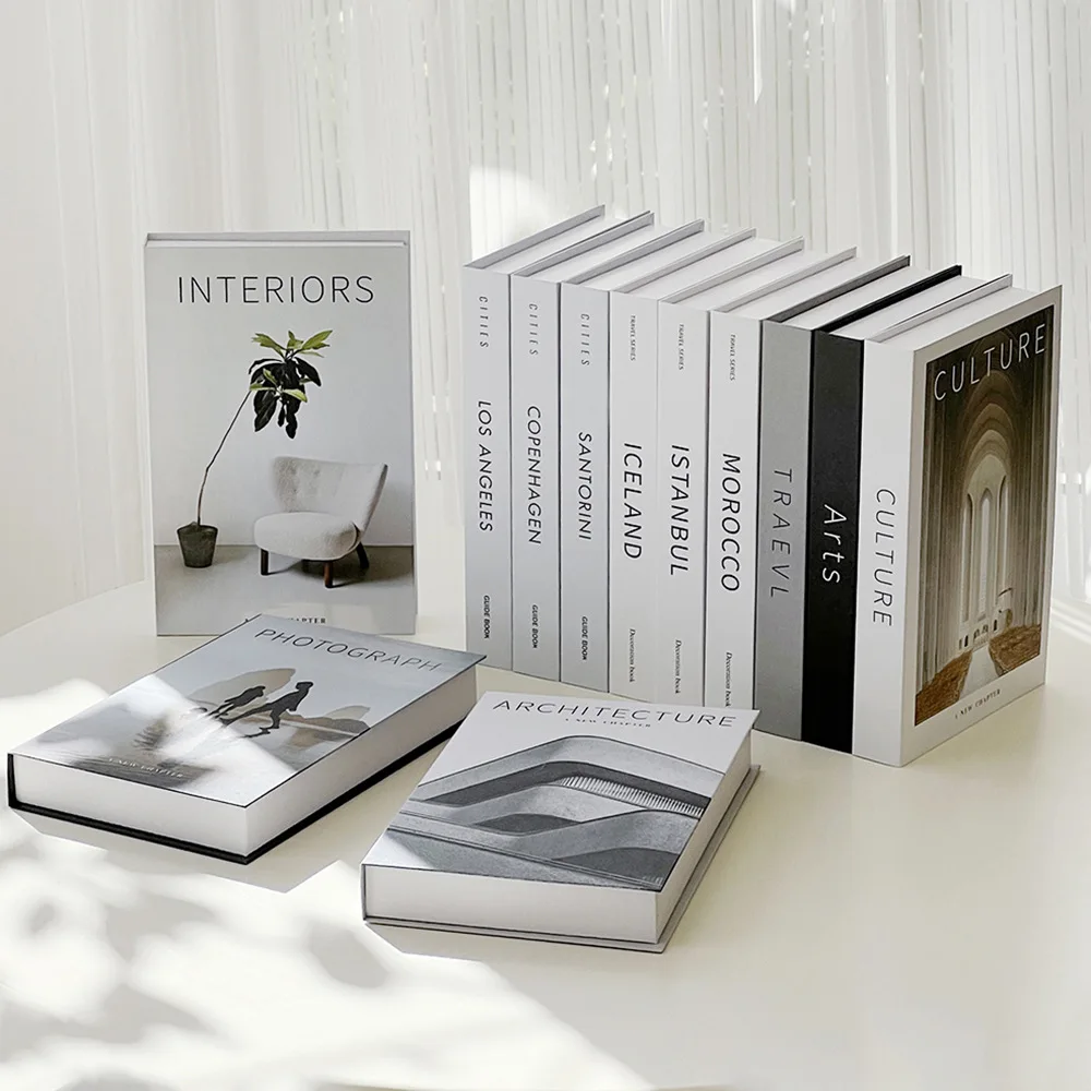 Office Technology - Livros falsos decorativos modernos e minimalistas,