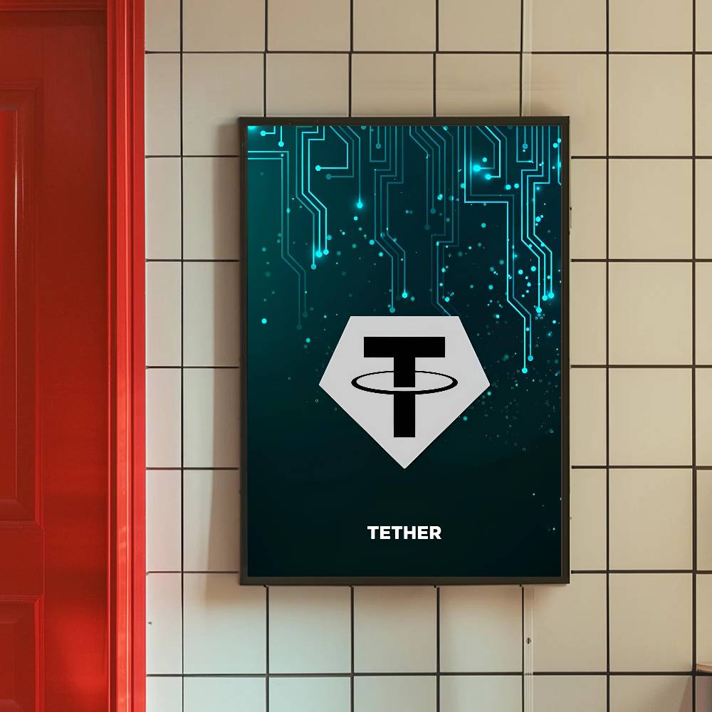 Pôster de Símbolo Cripto Tech  - Tech Office Wallpaper avaliação e preço