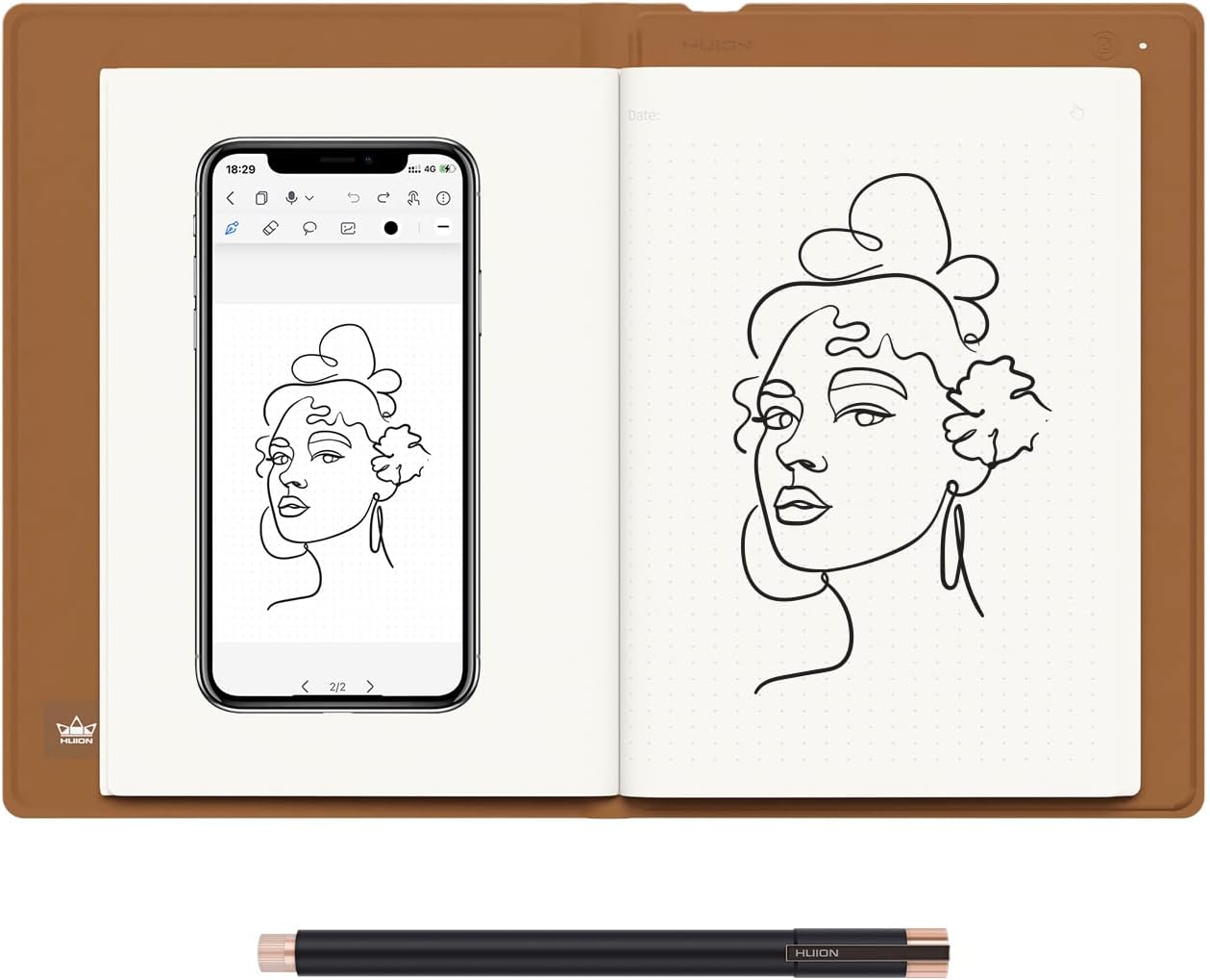 Huion note 2 em 1 caderno de e - Digital Signature Pad avaliação e preço