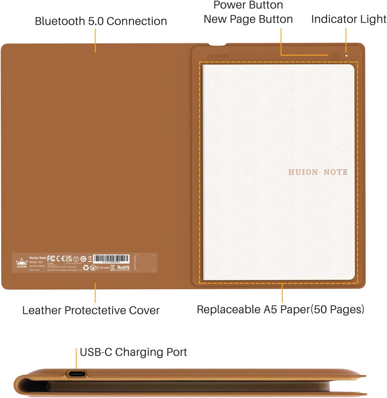 Huion note 2 em 1 caderno de e - Digital Signature Pad avaliação e preço
